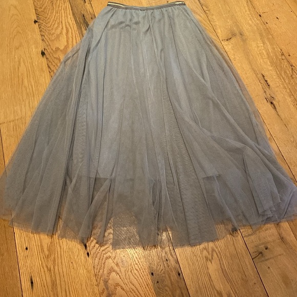 Chicwish Tulle Net Whimsical Ethereal Long Skirt Gray Size XS - Picture 7 of 9